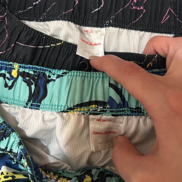 Hanna Andersson Boys 10 LOT 4 Swimwear Rash Guard Swim Trunks Bathing Suit Beach - Picture 7 of 7